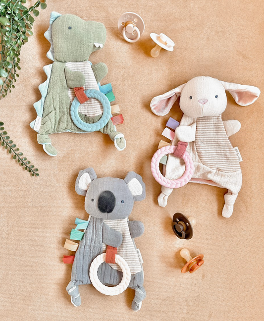 Bitzy Crinkle Sensory Toy with Teether