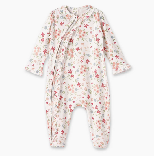 Prairie Petals Bamboo Zipper Romper