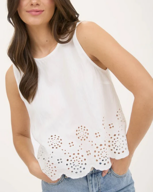Lena Scallop Hem Blouse