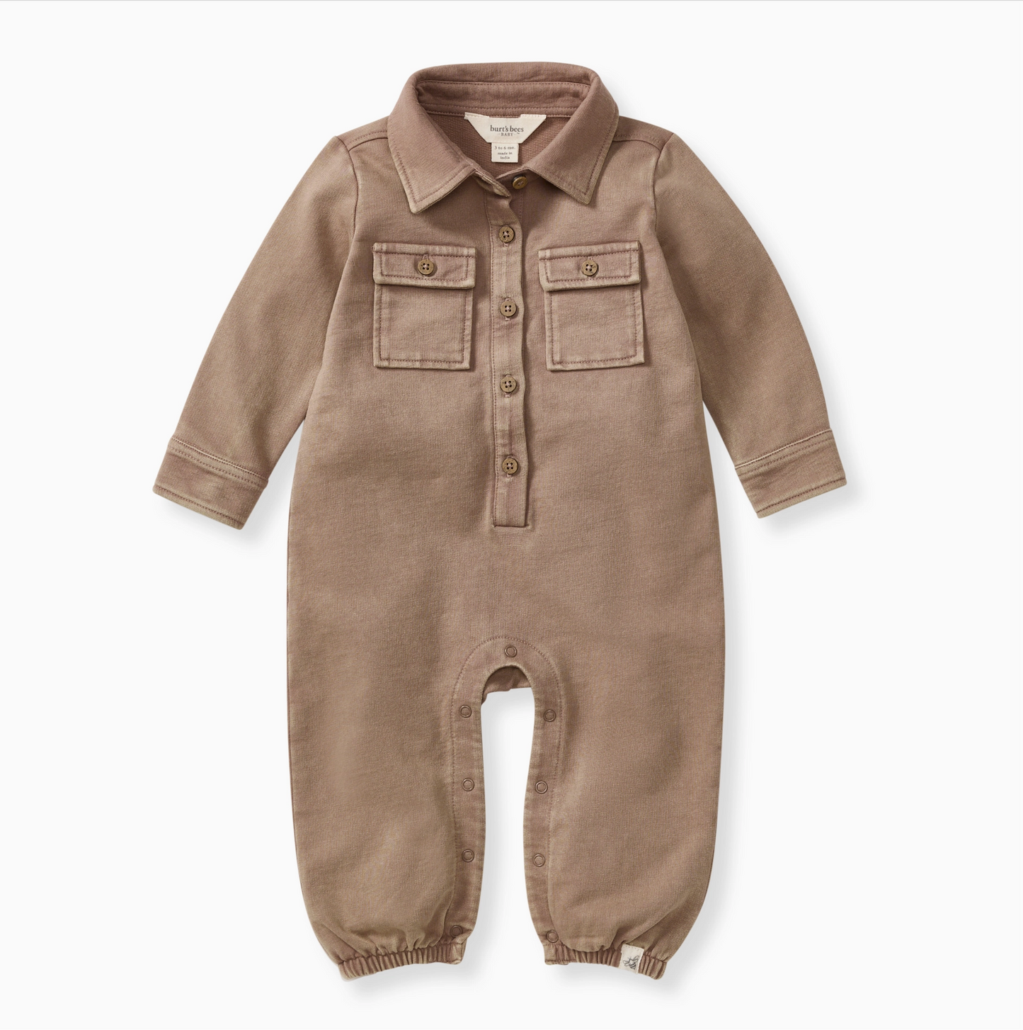 Acid Wash Infant Jumpsuit, Ginger Loaf