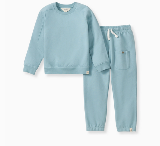 Seamed Infant Sweatshirt Set Mountain Blue