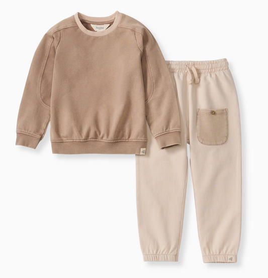 Acid Wash Infant Sweatshirt Set Ginger Loaf