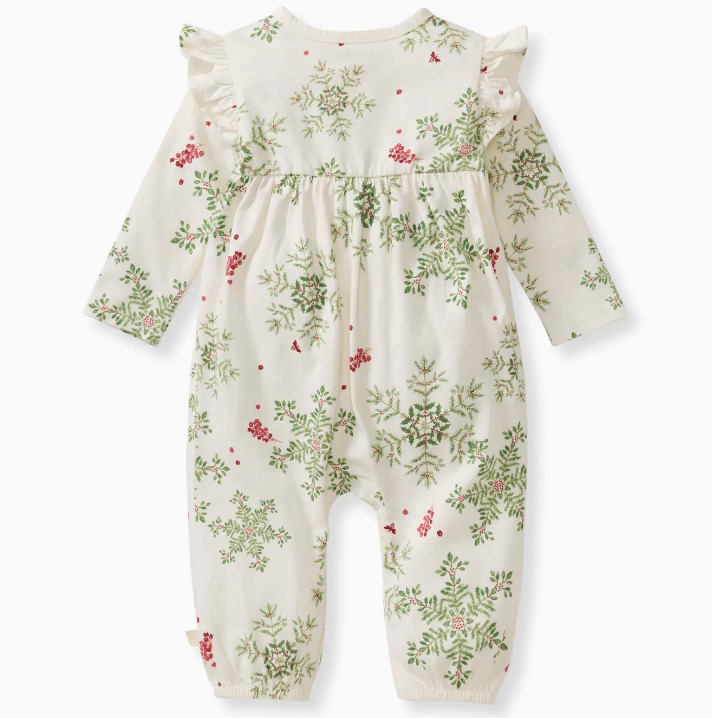 Holiday Snowflakes Baby Girl Jumpsuit