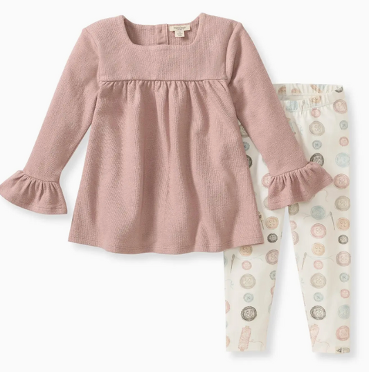 Little Button Organic Tunic & Pants Set