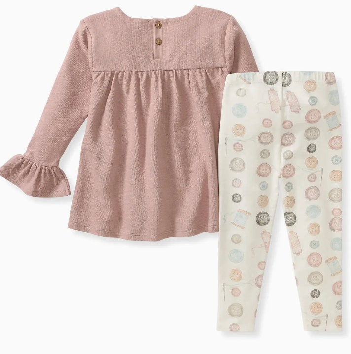 Little Button Organic Tunic & Pants Set