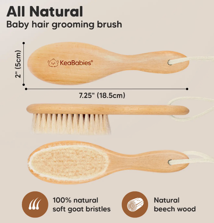 Baby Wooden Walnut Hairbrush