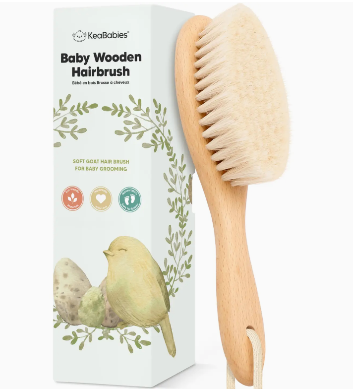 Baby Wooden Walnut Hairbrush