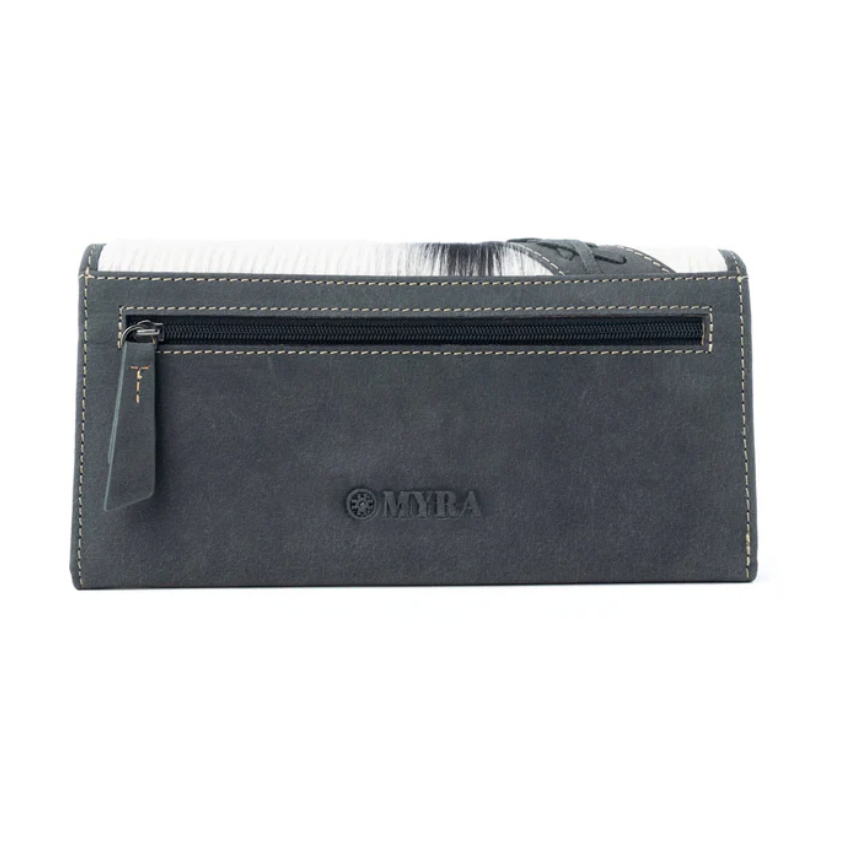 High Noon Eclipse Hairon Leather Wallet in Moonlight Ivory