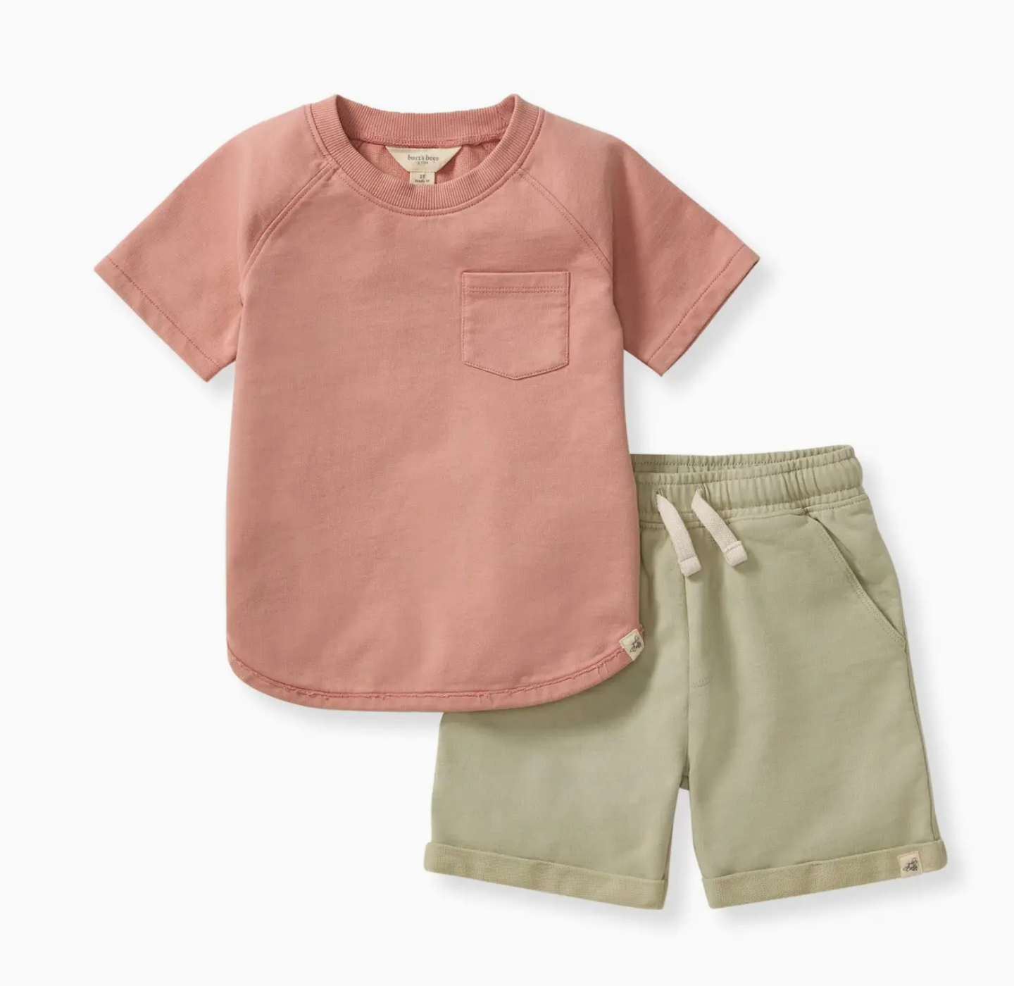 Acid Wash Pocket Tee & Shorts Set
