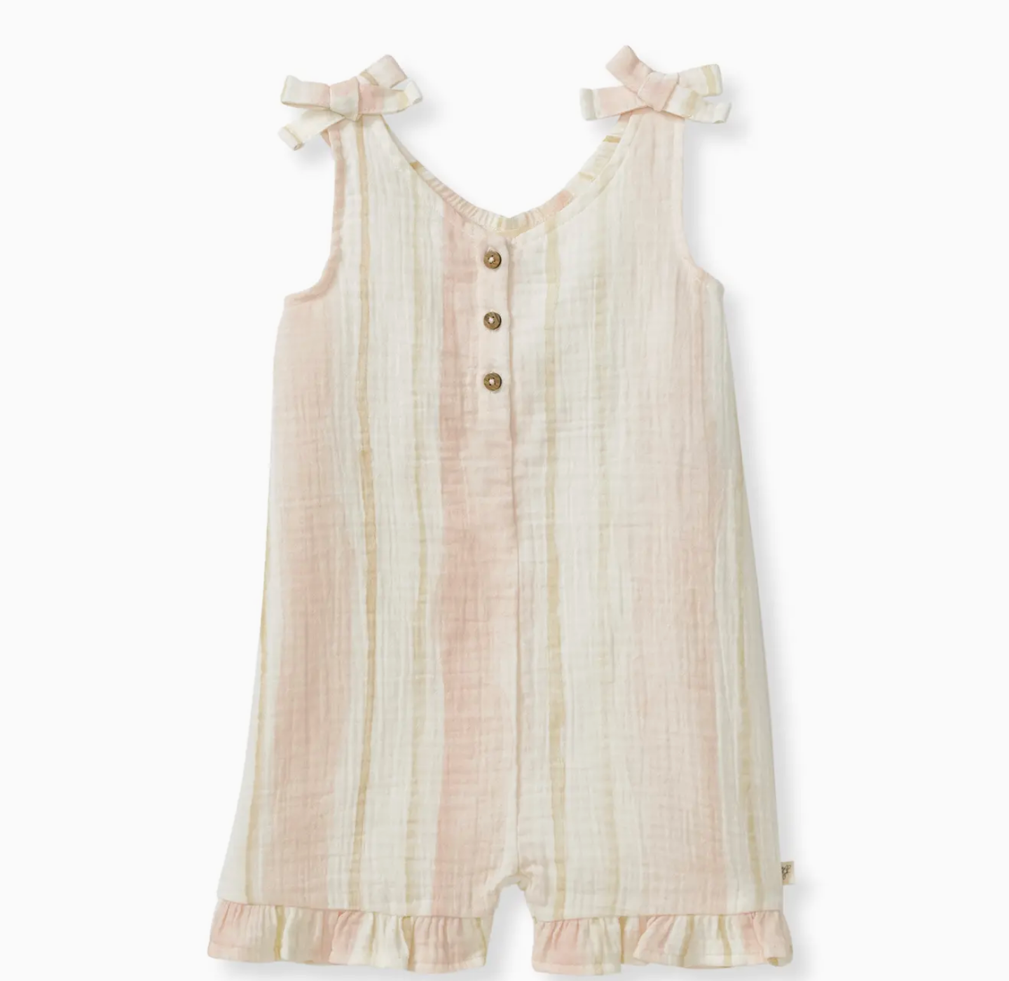Pacific Stripe Organic Girl Romper