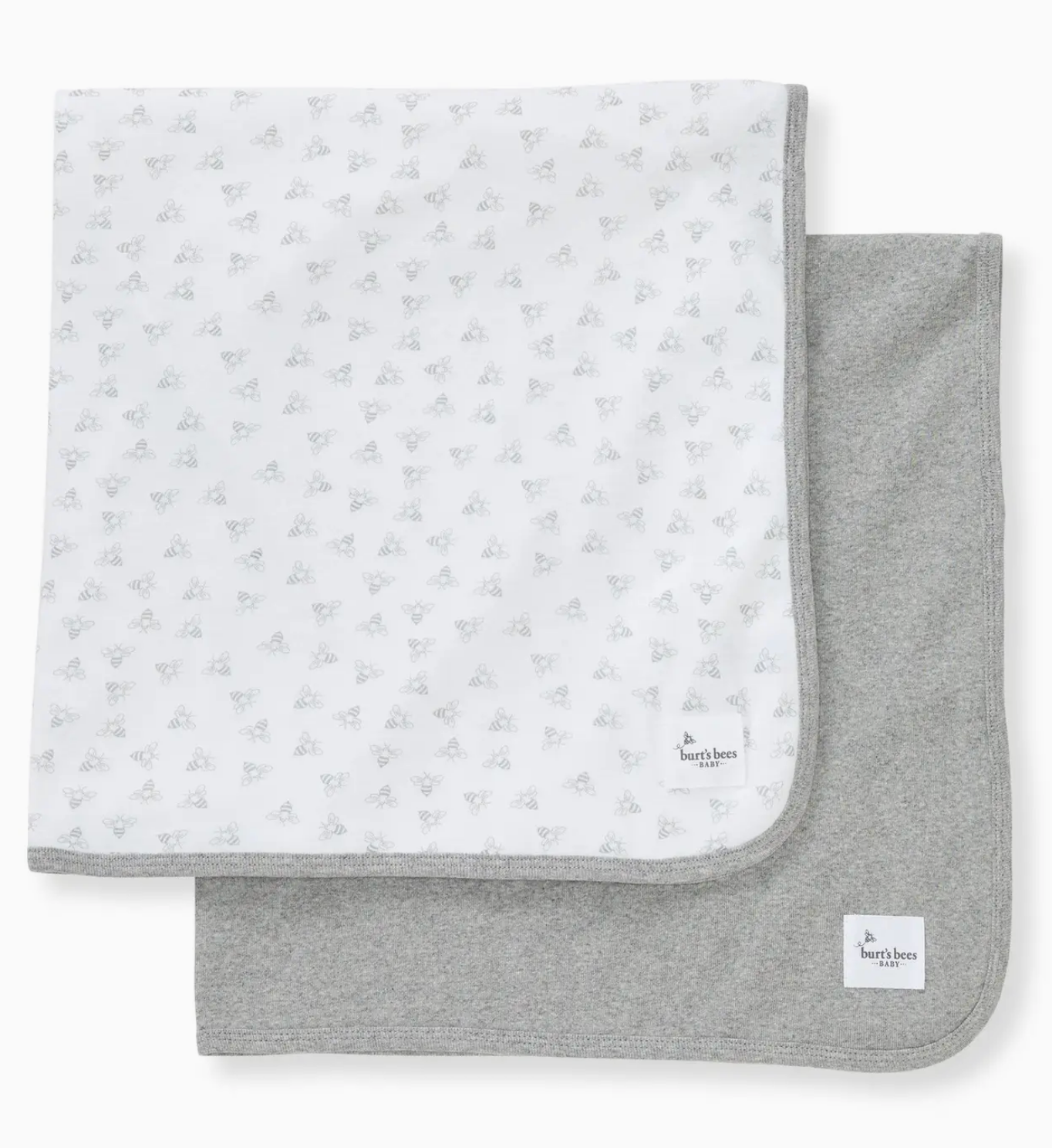 Honey Bee Organic Cotton Receiving Blankets 2 Pack