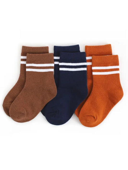 Game Day Striped Midi Socks 3 pk