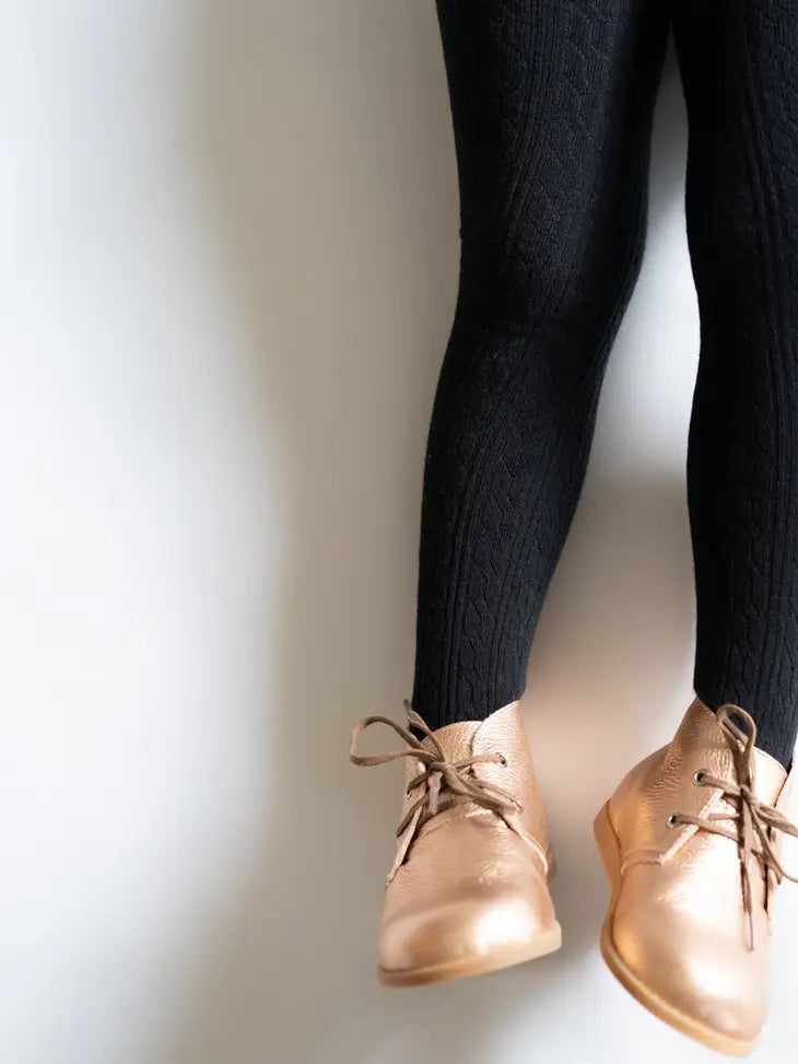 Cable Knit Tights (Black)